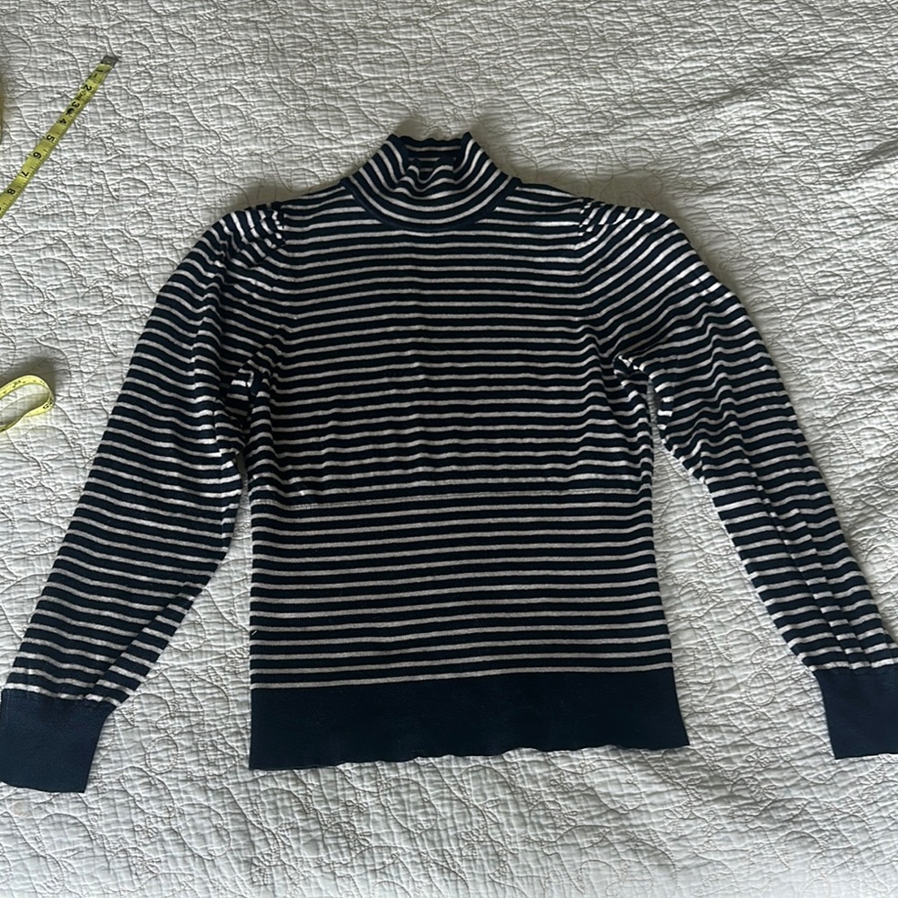 Rebecca Taylor Navy and White Striped Sweater